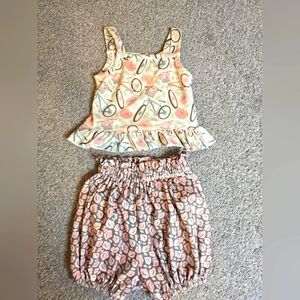Pete & Lucy 2 Piece Set Top Bloomers Infant 12-18 Month Boutique Brand